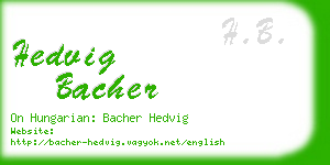 hedvig bacher business card